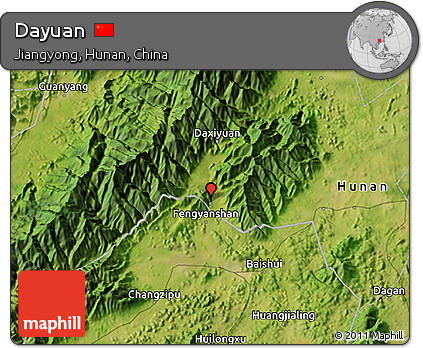 Satellite 3D Map of Dayuan