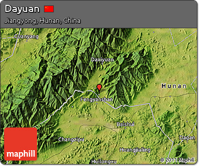Satellite 3D Map of Dayuan
