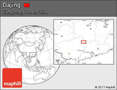 Blank Location Map of Dajing