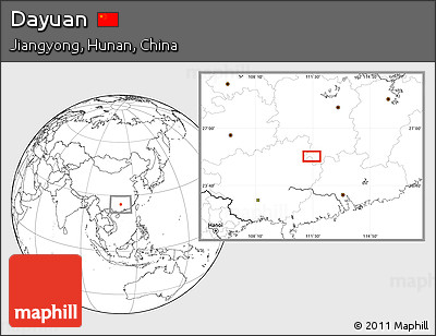 Blank Location Map of Dayuan