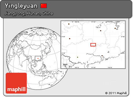 Blank Location Map of Yingleyuan