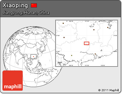 Blank Location Map of Xiaoping