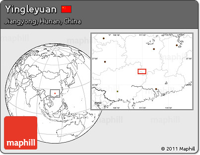 Blank Location Map of Yingleyuan