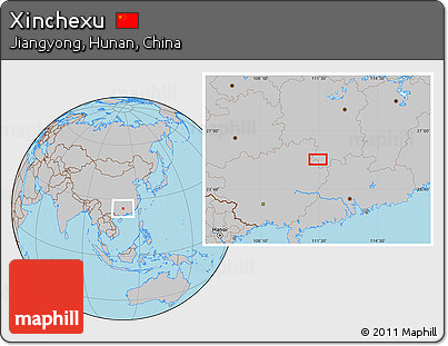 Gray Location Map of Xinchexu