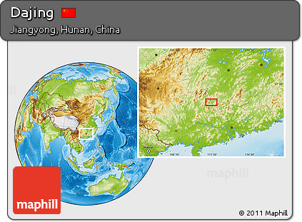 Physical Location Map of Dajing