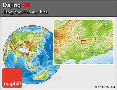 Physical Location Map of Dajing