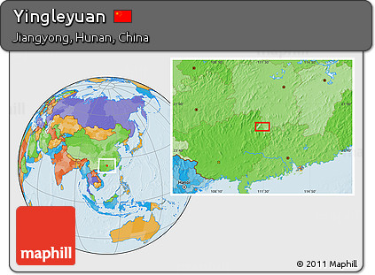 Political Location Map of Yingleyuan