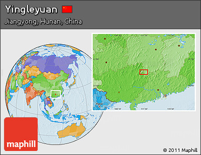 Political Location Map of Yingleyuan