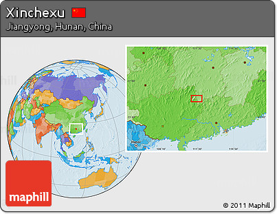 Political Location Map of Xinchexu