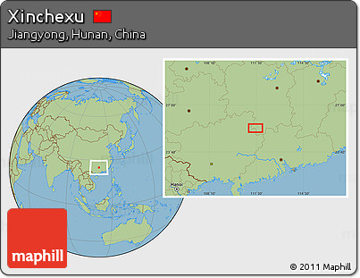 Savanna Style Location Map of Xinchexu