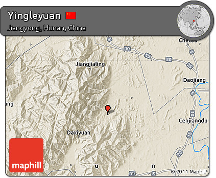 Shaded Relief Map of Yingleyuan