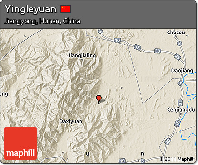 Shaded Relief Map of Yingleyuan