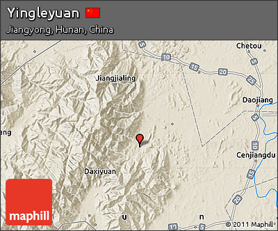 Shaded Relief Map of Yingleyuan