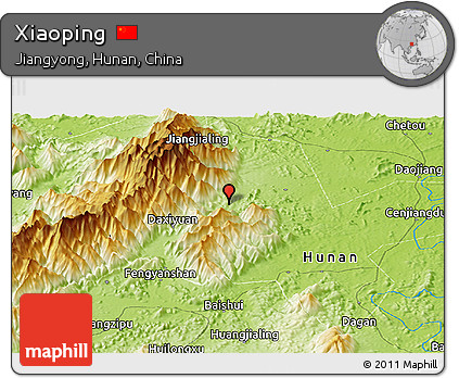 Physical Panoramic Map of Xiaoping
