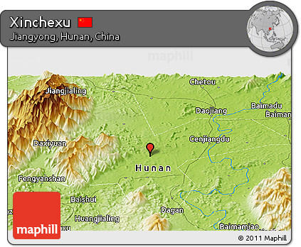 Physical Panoramic Map of Xinchexu
