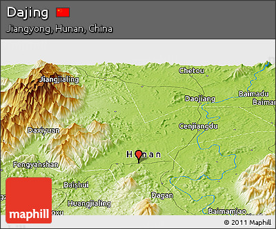Physical Panoramic Map of Dajing