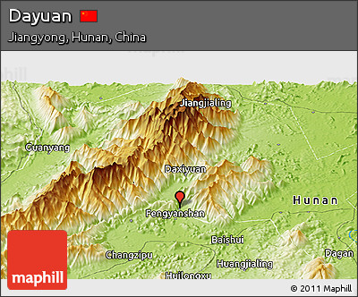 Physical Panoramic Map of Dayuan
