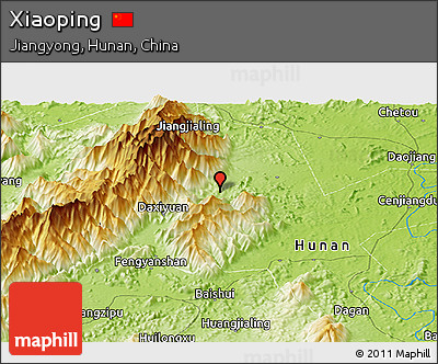 Physical Panoramic Map of Xiaoping