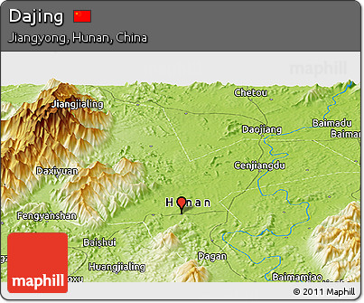 Physical Panoramic Map of Dajing