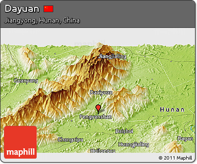 Physical Panoramic Map of Dayuan