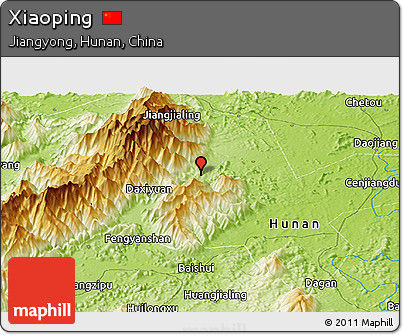Physical Panoramic Map of Xiaoping