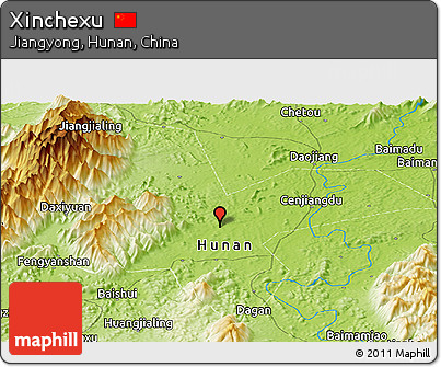 Physical Panoramic Map of Xinchexu