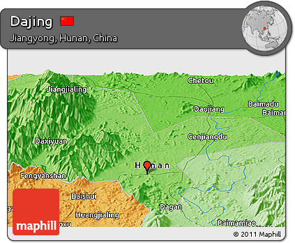 Political Panoramic Map of Dajing