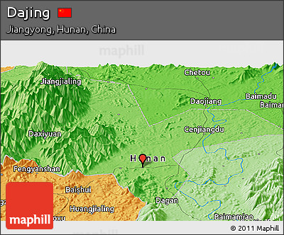 Political Panoramic Map of Dajing