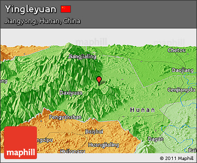 Political Panoramic Map of Yingleyuan