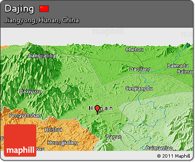 Political Panoramic Map of Dajing