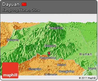 Political Panoramic Map of Dayuan