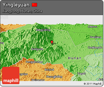 Political Panoramic Map of Yingleyuan