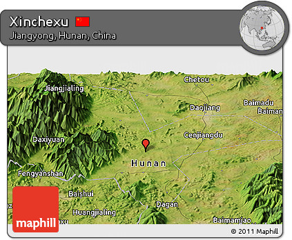 Satellite Panoramic Map of Xinchexu