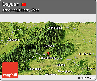 Satellite Panoramic Map of Dayuan