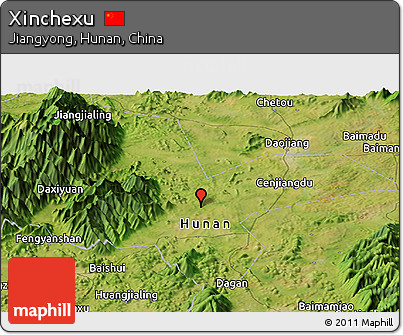 Satellite Panoramic Map of Xinchexu