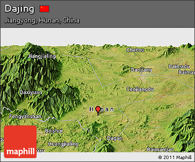 Satellite Panoramic Map of Dajing
