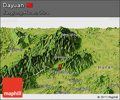 Satellite Panoramic Map of Dayuan