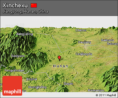 Satellite Panoramic Map of Xinchexu