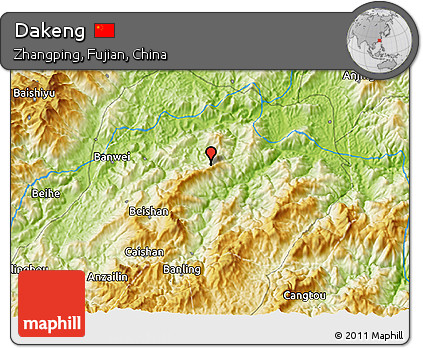 Physical 3D Map of Dakeng