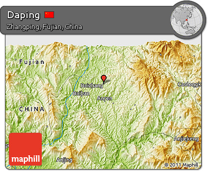 Physical 3D Map of Daping