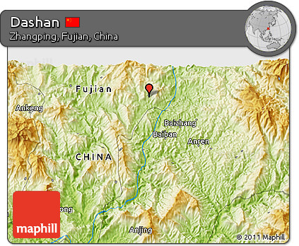 Physical 3D Map of Dashan