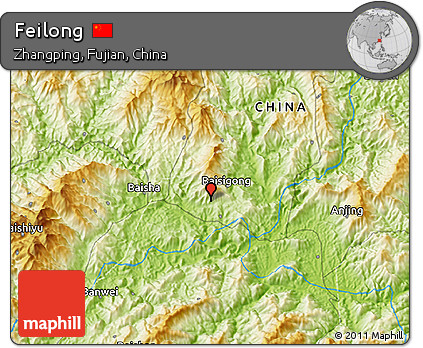 Physical 3D Map of Feilong