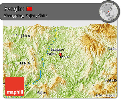 Physical 3D Map of Fenghu