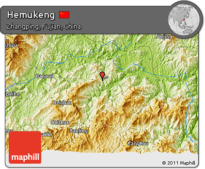 Physical 3D Map of Hemukeng