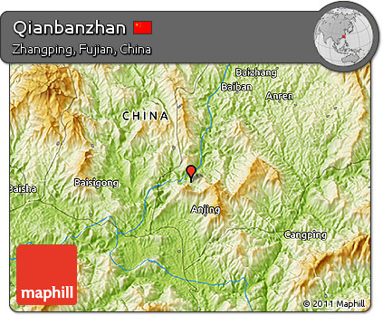 Physical 3D Map of Qianbanzhan