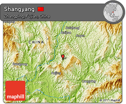Physical 3D Map of Shangyang