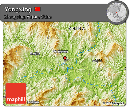 Physical 3D Map of Yongxing