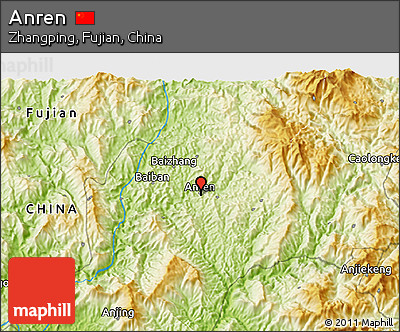 Physical 3D Map of Anren