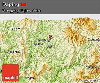 Physical 3D Map of Daping