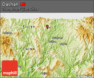 Physical 3D Map of Dashan